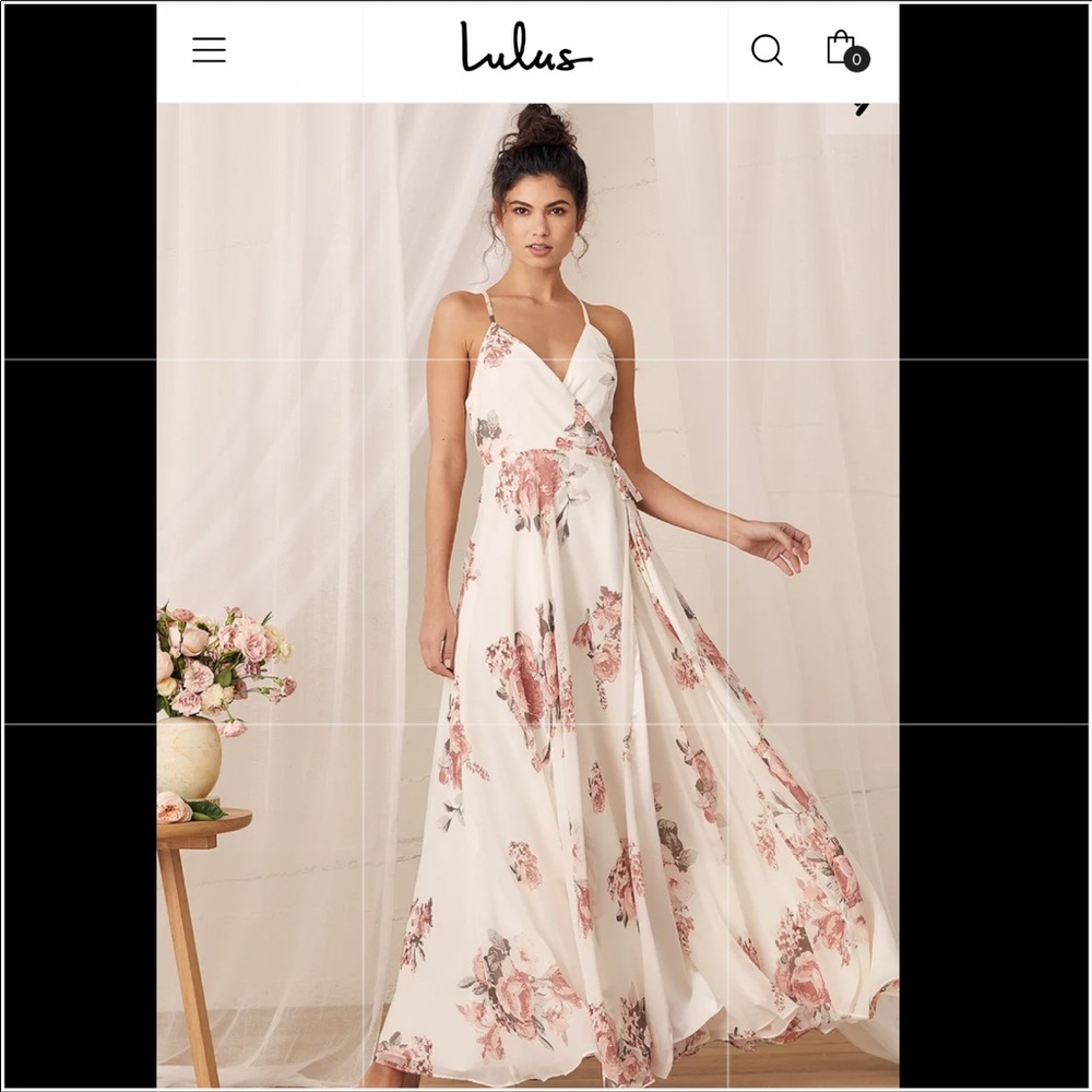 Lulus wrap maxi dress white